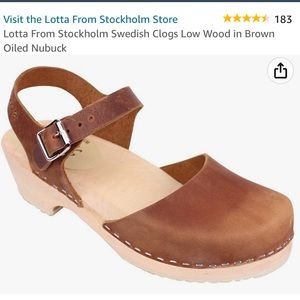 Lotta From Stockholm Swedish Clogs Low Wood in Brown Oiled Nubuck